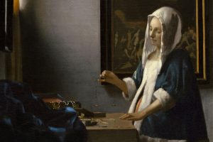 Bức tranh Người phụ nữ cầm cân của danh họa Johannes Vermeer